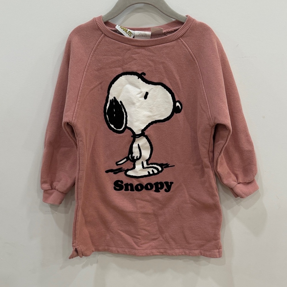 Zara x Snoopy Kids Pink Sweater Dress